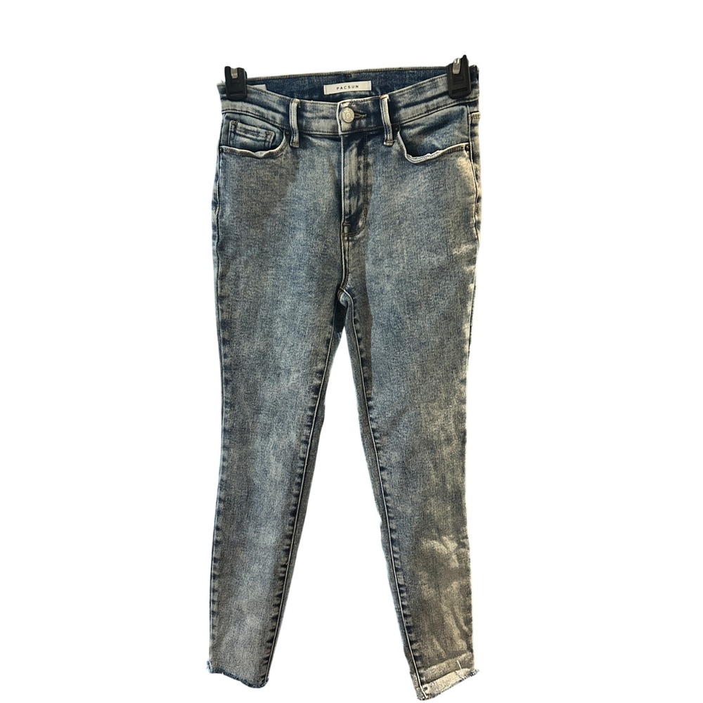 PacSun Women's Acid Wash High Waisted Ankle Skinny Jeans 24